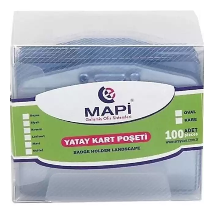 Mapi Kart Poşeti Oval Şeffaf Şeritli Şeffaf 910 10 02 - 100lü Paket