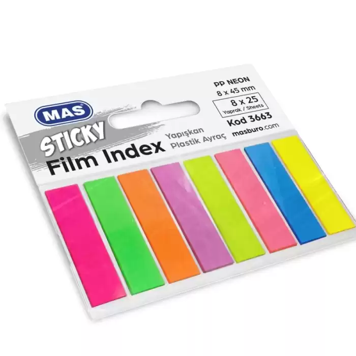 Mas Film Indeks 8X45 Pp Dörtgen 25 S-8 Renk 3663 - 30lu Paket