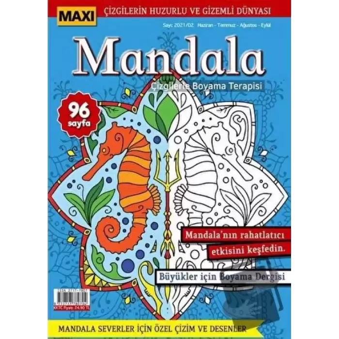Maxi Mandala Çizgilerle Boyama Terapisi 4