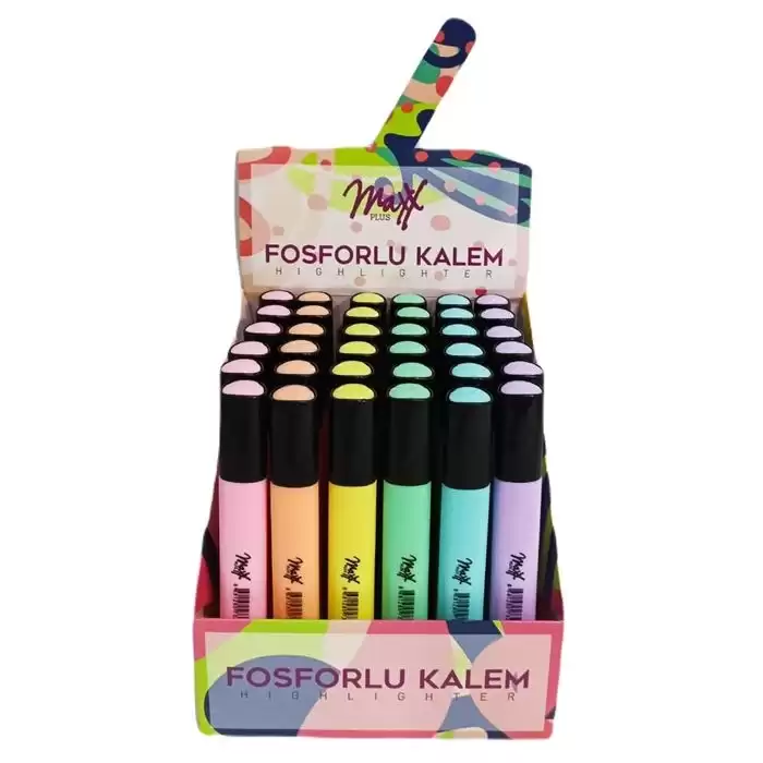 Maxx Fosforlu Kalem Pastel Mx-2620 - 36lı Paket