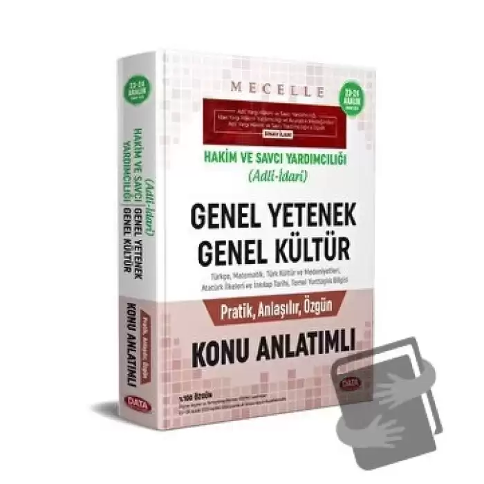 Mecelle Hakim ve Savcı Yardımcılığı (Adli-idari) Genel Yetenek - Genel Kültür Konu Anlatımlı