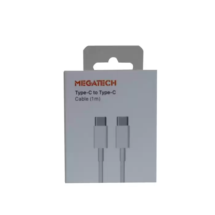 Megatech Mg-Ip15Tt 1Mt Usb Type-C To Type-C Şarj Ve Data Kablosu (Iphone 15 Uyumludur)