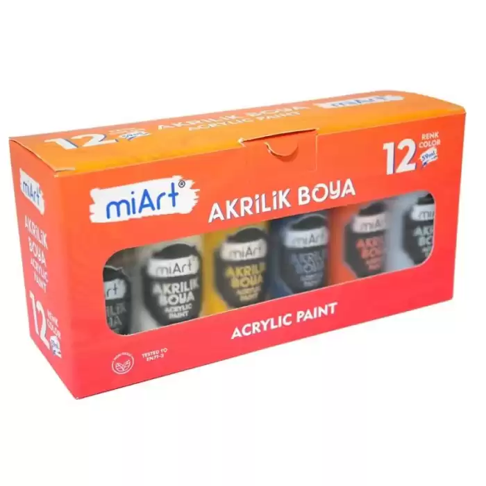 Miart Akrilik Boya 12 Li Set 59 Ml