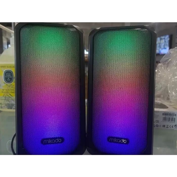 Mikado Md-356 2.0 5Wx2Ch Rgb Ledli Siyah Usb Multimedia Oyuncu Speaker Hoparlör