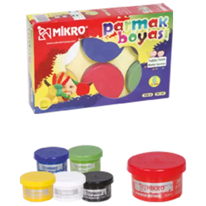 Mikro Parmak Boyası 30 Ml 6 Renk Pm-6