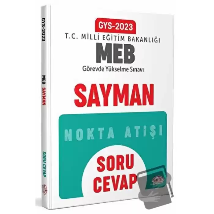 Milli Eğitim Bakanlığı Sayman GYS Soru - Cevap