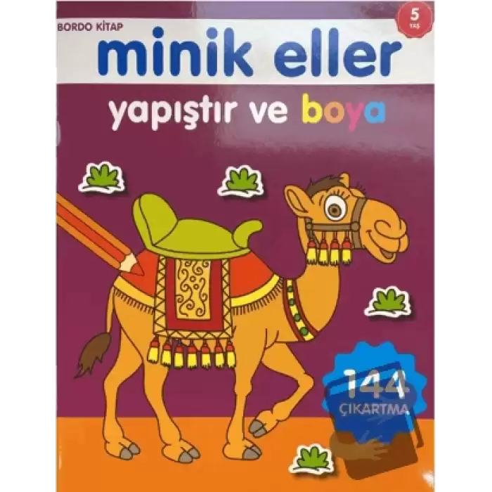 Minik Eller Yapıştır Ve Boya - Bordo Kitap