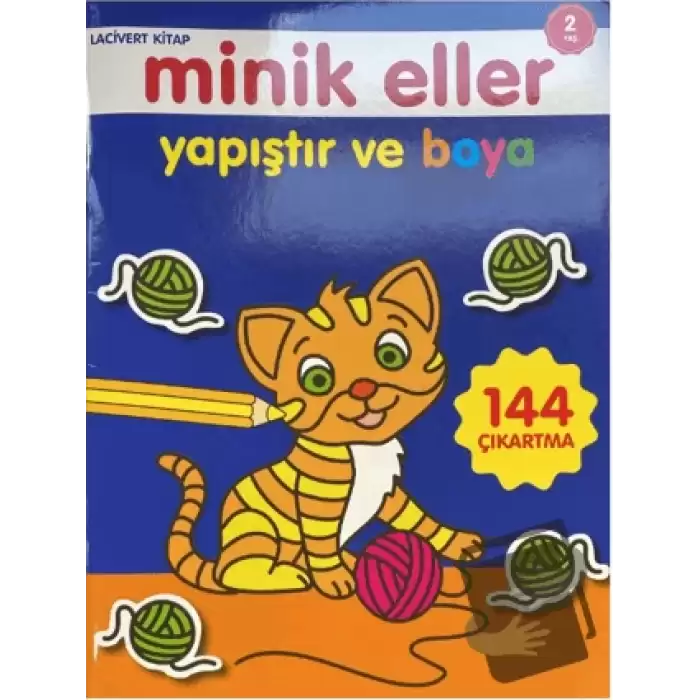 Minik Eller Yapıştır Ve Boya - Lacivert Kitap