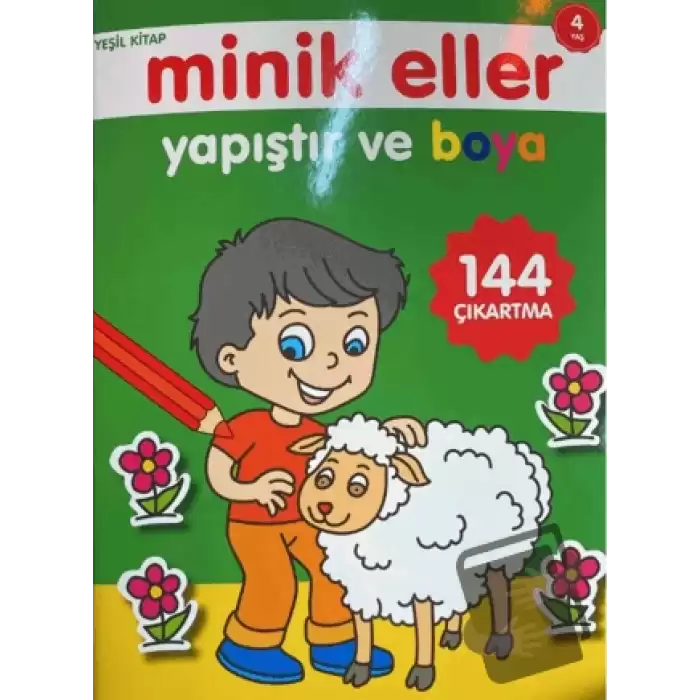 Minik Eller Yapıştır Ve Boya - Yeşil Kitap