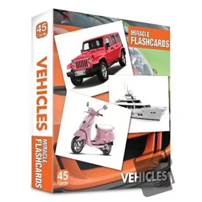 Miracle Flashcards - Vehicles Box 45 Cards