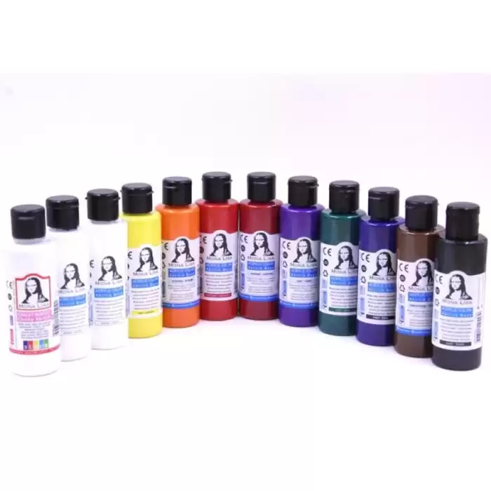 Mona Lisa Akrilik Boya 12 Renk 70 Ml Set Extra Beyaz Sd150-X14