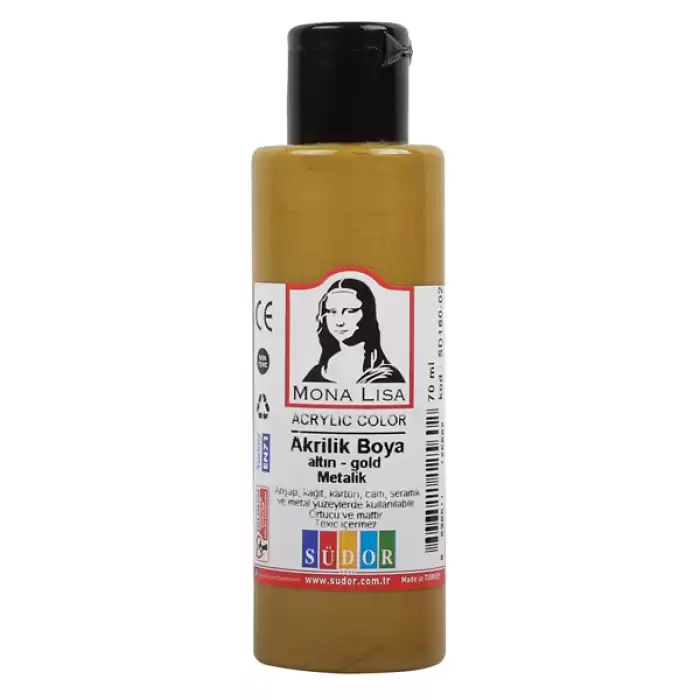 Mona Lisa Akrilik Boya 70 Ml Altın Sd160-02 - 12li Paket