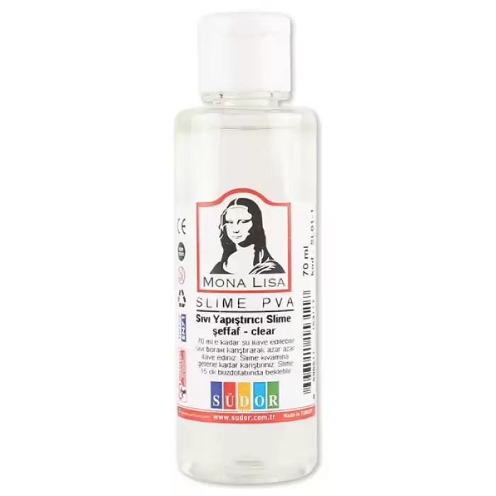 Mona Lisa Sıvı Yapıştırıcı Slime 70 Ml Şeffaf Sl01-1 - 12li Paket