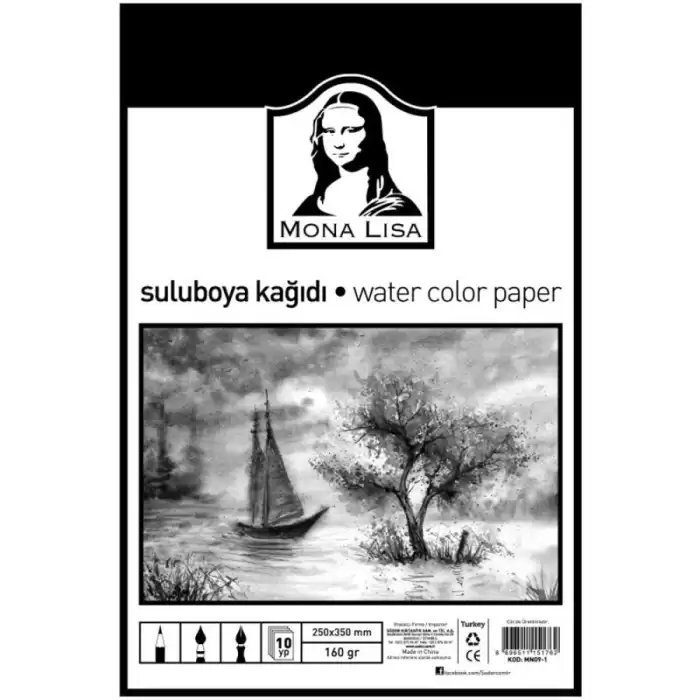 Mona Lisa Sulu Boya Kağıdı 25X35 160 Gr 10 Yp