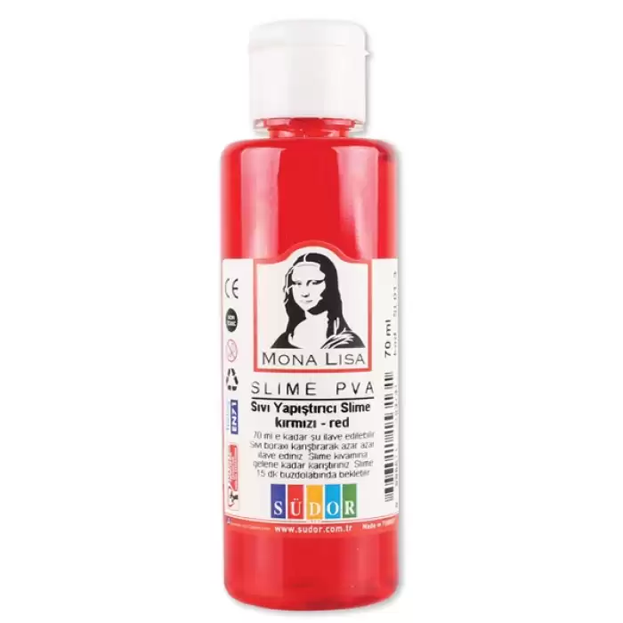 Mona Lisa Sıvı Yapıştırıcı Slime 70 Ml Kırmızı Sl01-3 - 12li Paket