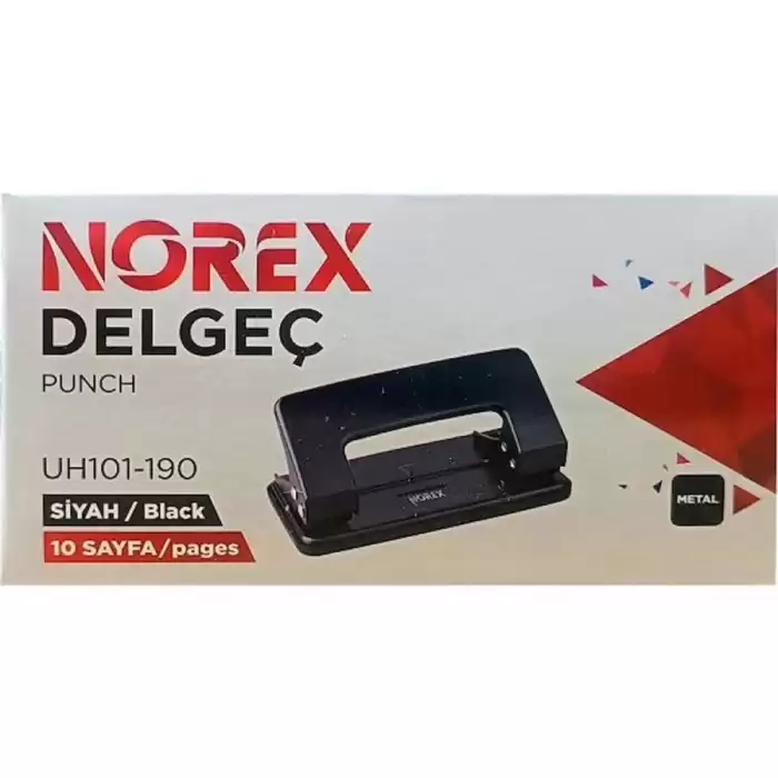 Norex Perfaratör ( Delgeç ) Metal 10 Syf Siyah Uh101-190