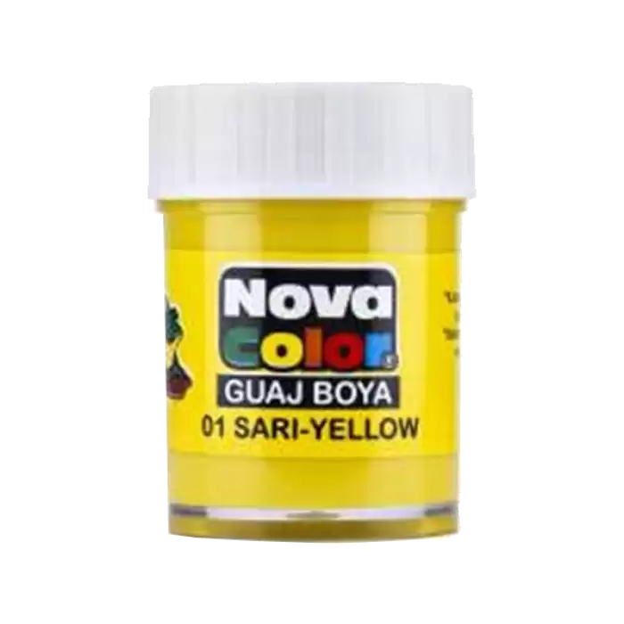 Nova Color Guaj Boya Şişe 12 Li Sarı Nc-103 - 12li Paket