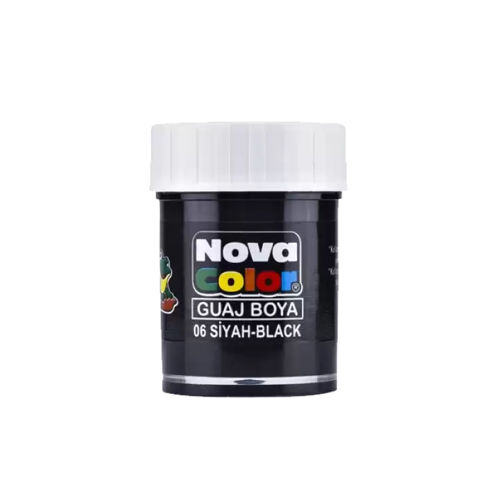 Nova Color Guaj Boya Şişe 12 Li Siyah Nc-108 - 12li Paket
