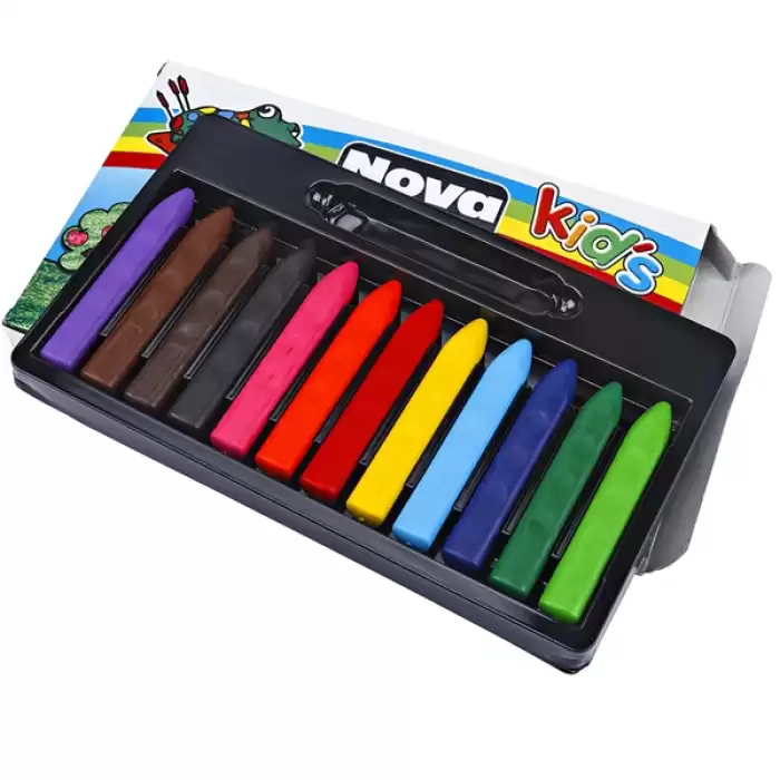 Nova Color Mum Boya Jumbo Üçgen Silinebilir 12 Renk Nc 2124