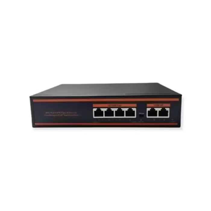 Nova Nd1P402Alf 4 Port Poe+ 10-100 Mbps 2 Port 10-100 Uplink Switch 78W