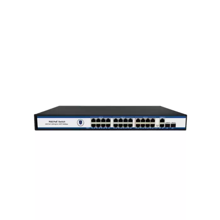 Nova Nvc-Pse2422G 24 Port Poe+ 10-100 Mbps 2 Port 10-100-1000 Mbps Uplink  2 Port Sfp Switch 300W