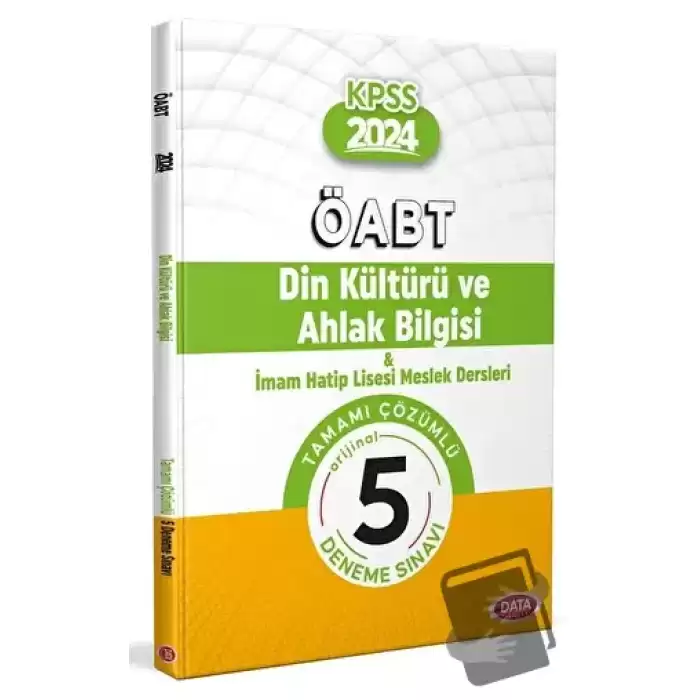 ÖABT Din Kültürü ve Ahlak Bilgisi ve İHL Meslek Dersleri Öğretmenliği Tamamı Çözümlü 5 Deneme Sınavı