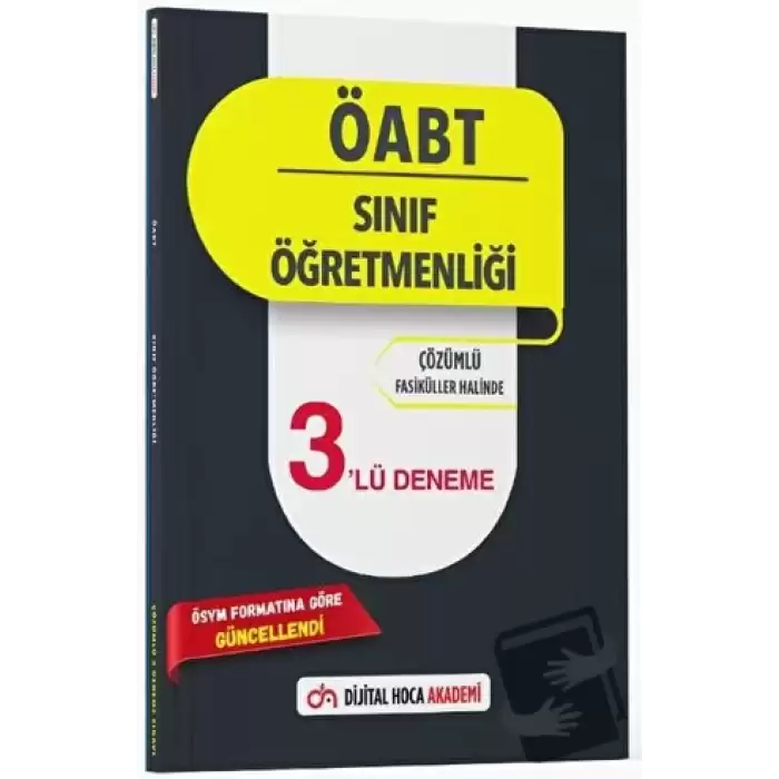 ÖABT Sınıf Öğretmenliği ÖSYM Formatına Göre Güncel Çözümlü 3lü Deneme Akademi