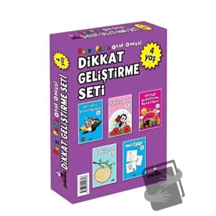 Okul Öncesi 4 Yaş Dikkat Geliştirme Seti (5 Kitap)