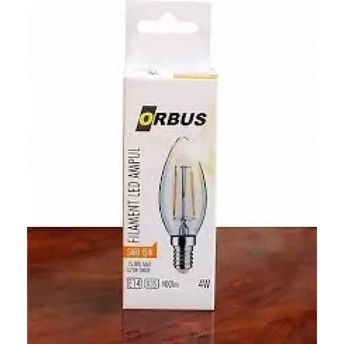 Orbus Orb-Bc3 Mum 4W E14 Şeffaf Dekoratif Led Ampul 400 Lm Ra80 220-240V-50Hz