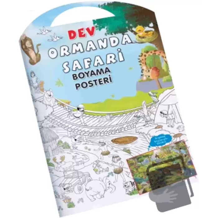 Ormanda Safari Dev Boyama Posteri (Ciltli)