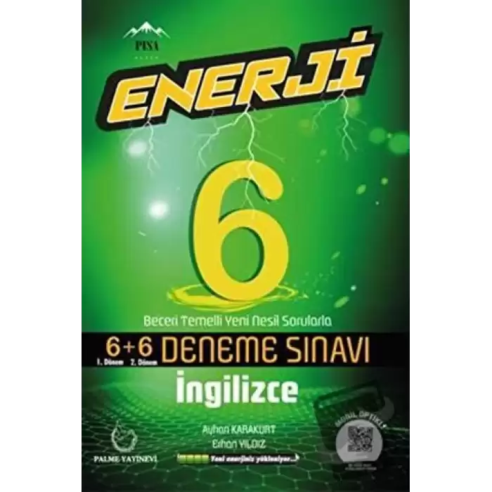 Palme 6. Sınıf Enerji İngilizce 6+6 Deneme Sınavı