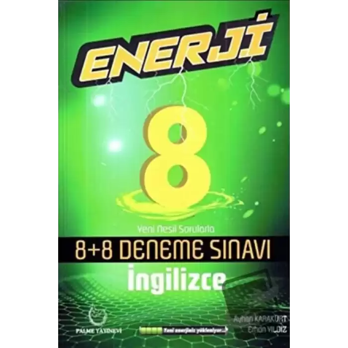 Palme 8. Sınıf İngilizce Enerji 8+8 Deneme Sınavı