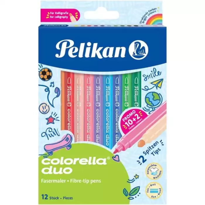 Pelikan Keçeli Kalem Colorella 2 Li Uç 12 Li Kutu