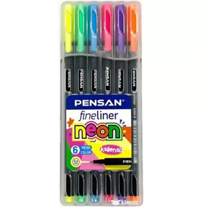 Pensan Fineliner 6 Lı Neon Pvc Kutu 6300