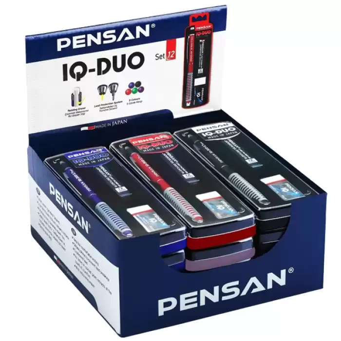 Pensan Iq-Duo Set 0,5 Mm Karışık Renkli Silgi+Min