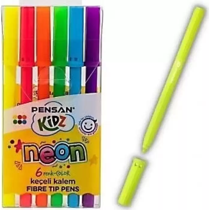 Pensan Keçeli Kalem 6 Renk Neon Kesik Uç 99095