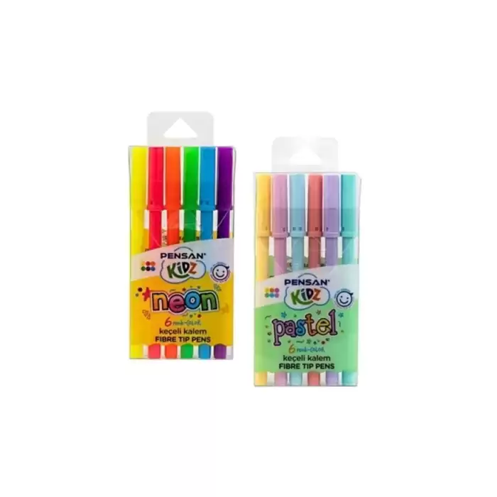 Pensan Kidz Pastel Ve Neon Keçeli Klm 6 Renk 24 Lü