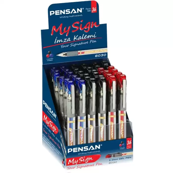 Pensan Roller Kalem My-Sign Jell Bilye Uçlu İmza Kalemi 1.0 Mm  Msk 36 Lı 6030