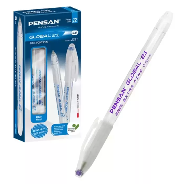 Pensan Tükenmez Kalem Global 0.5 Mm Eflatun 2221 - 12li Paket