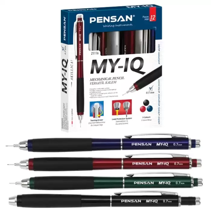 Pensan Versatil Kalem My Iq 0.7 Mm 21116 - 12li Paket