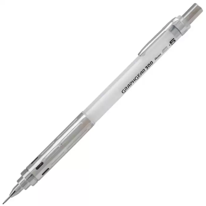 Pentel Teknik Çizim Ve Yazı Versatili 0.5 Mm Beyaz Graphgear 300