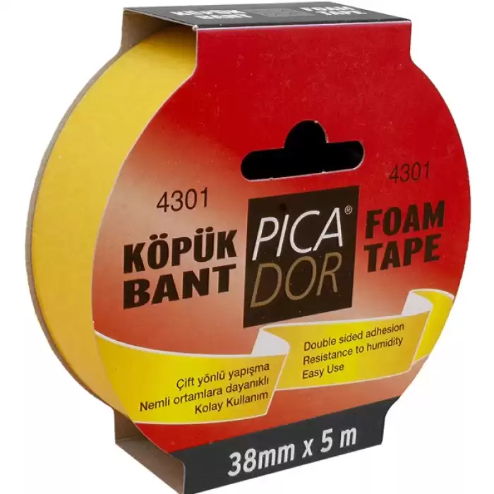 Picador Çift Taraflı Bant Köpük Rulo Askılı 38X5 Mt 4301