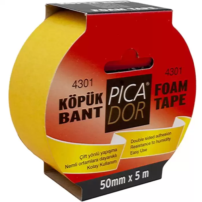 Picador Çift Taraflı Bant Köpük Rulo Askılı 50X5 Mt 4301