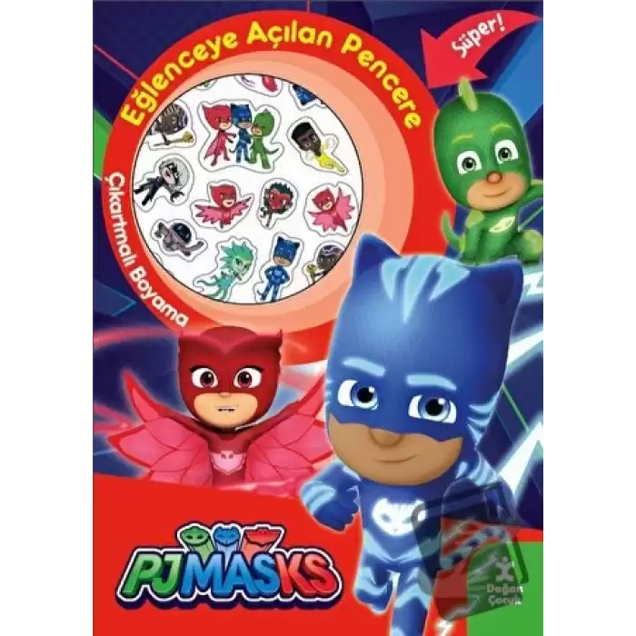 Pjmasks Eğlenceye Açılan Pencere Çıkartmalı Boyama Kitabı