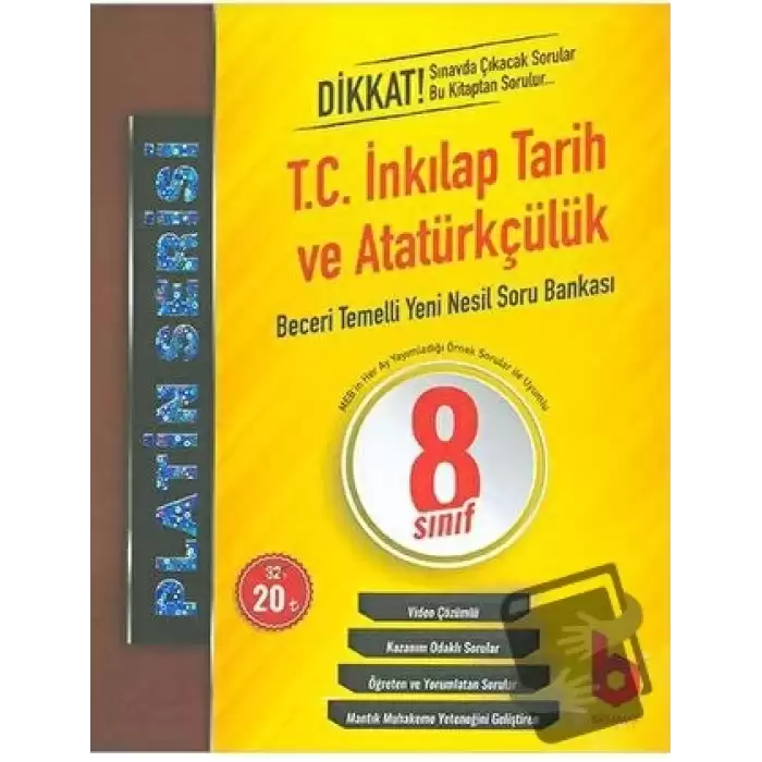 Platin Serisi 8. Sınıf T.C. İnkılap Tarih ve Atatürkçülük Soru Bankası