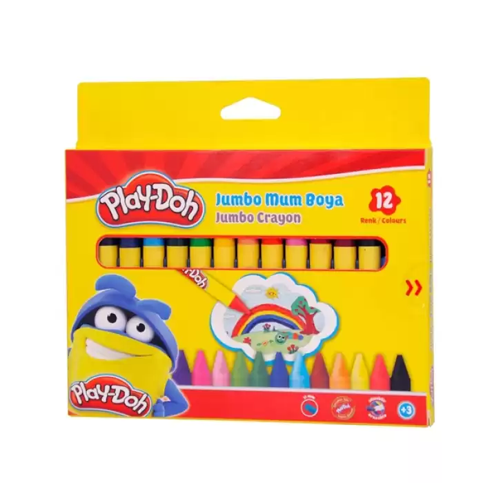 Play-Doh Mum Pastel Boya Crayon Yuvarlak 12 Renk Play-Cr005