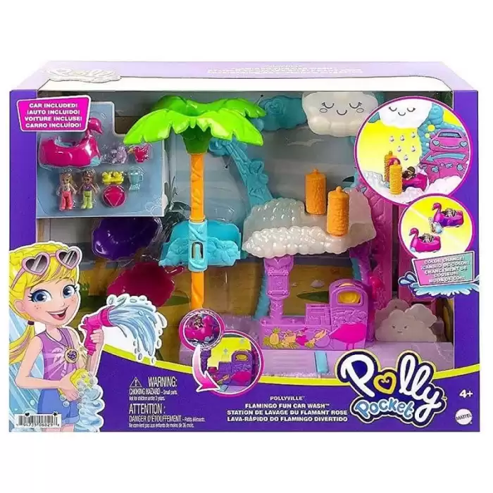 Polly Pocket Flamingo Araba Su Eğlencesi Seti