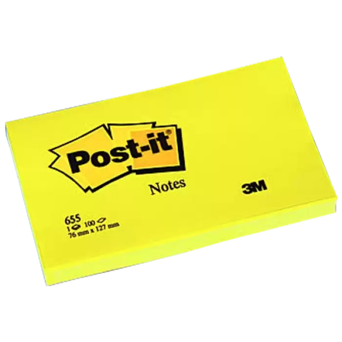 Post-İt Yapışkanlı Not Kağıdı 100 Yp 76X127 Sarı 655 - 12li Paket