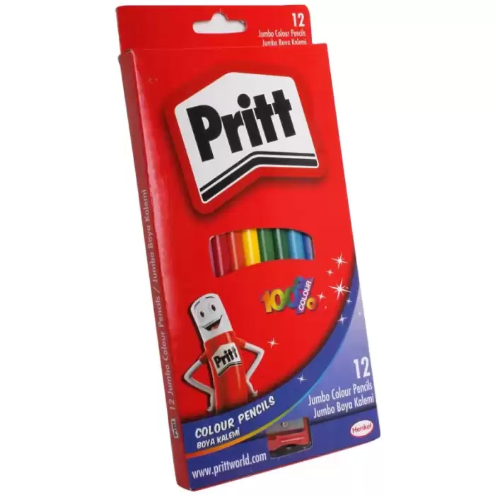 Pritt Kuru Boya Karton Kutu Jumbo Üçgen 12 Renk 1219733