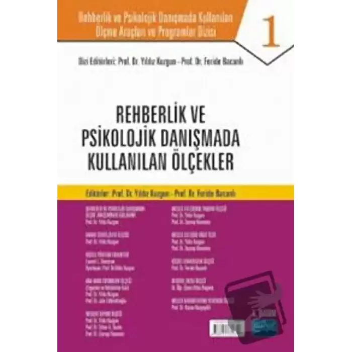 Rehberlik ve Psikolojik Danışmada Kullanılan Ölçme Araçları ve Programlar Dizisi